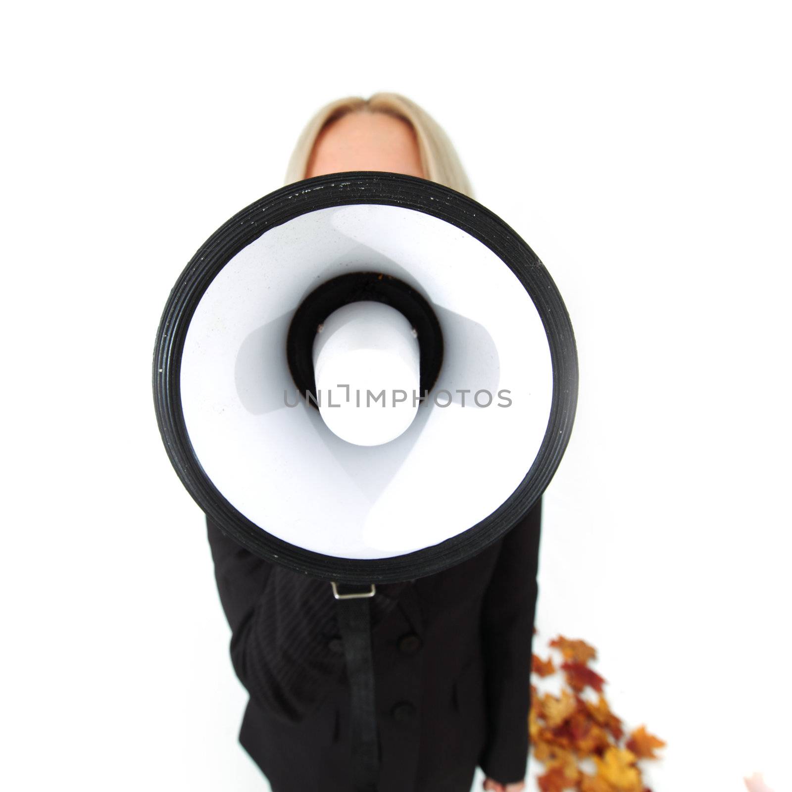 businesswoman with megaphone by Yellowj