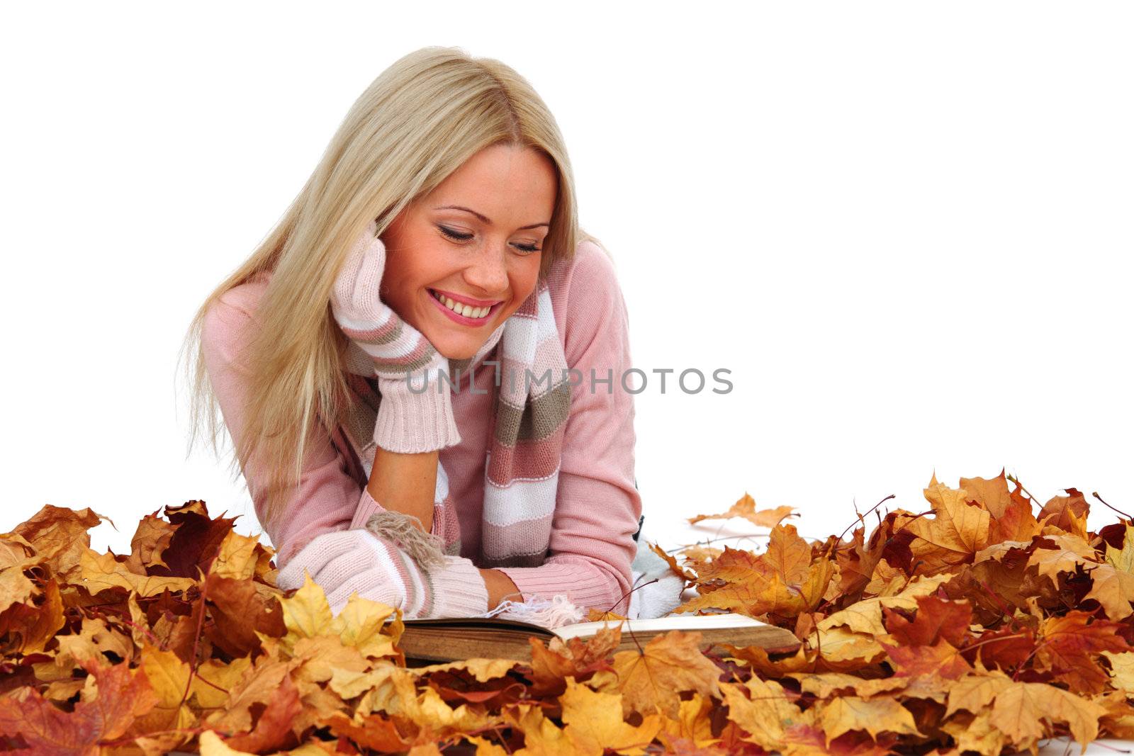autumn woman read in studio by Yellowj