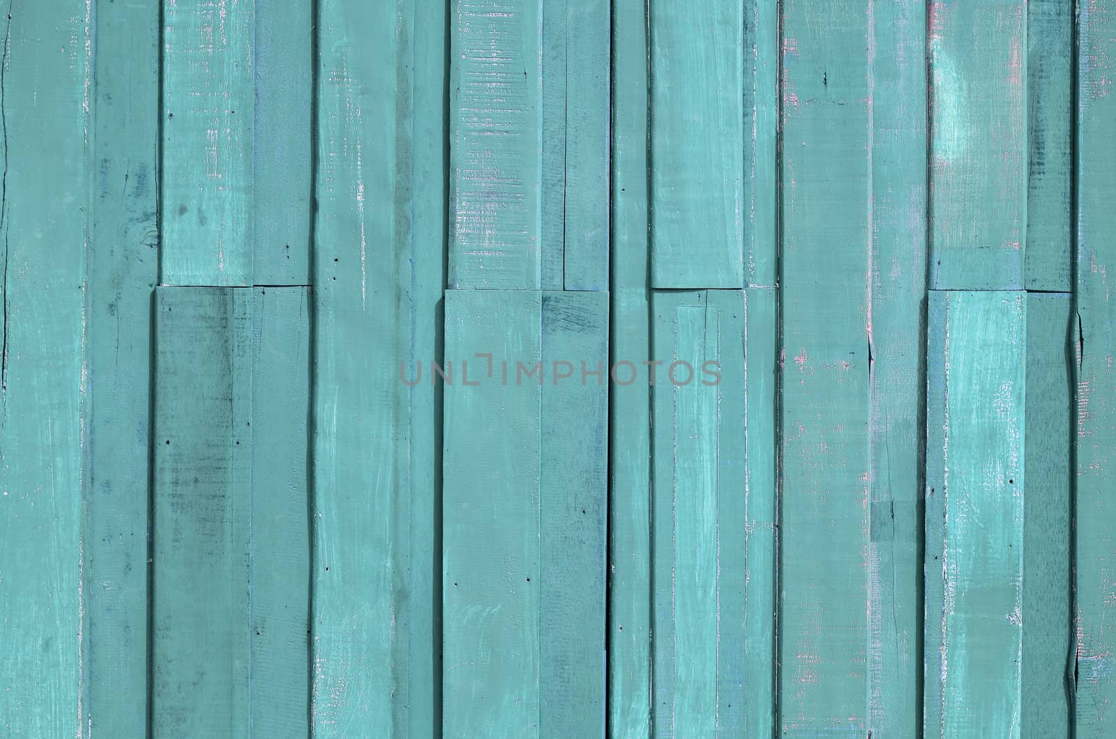 Green color paint plank wall by nuttakit