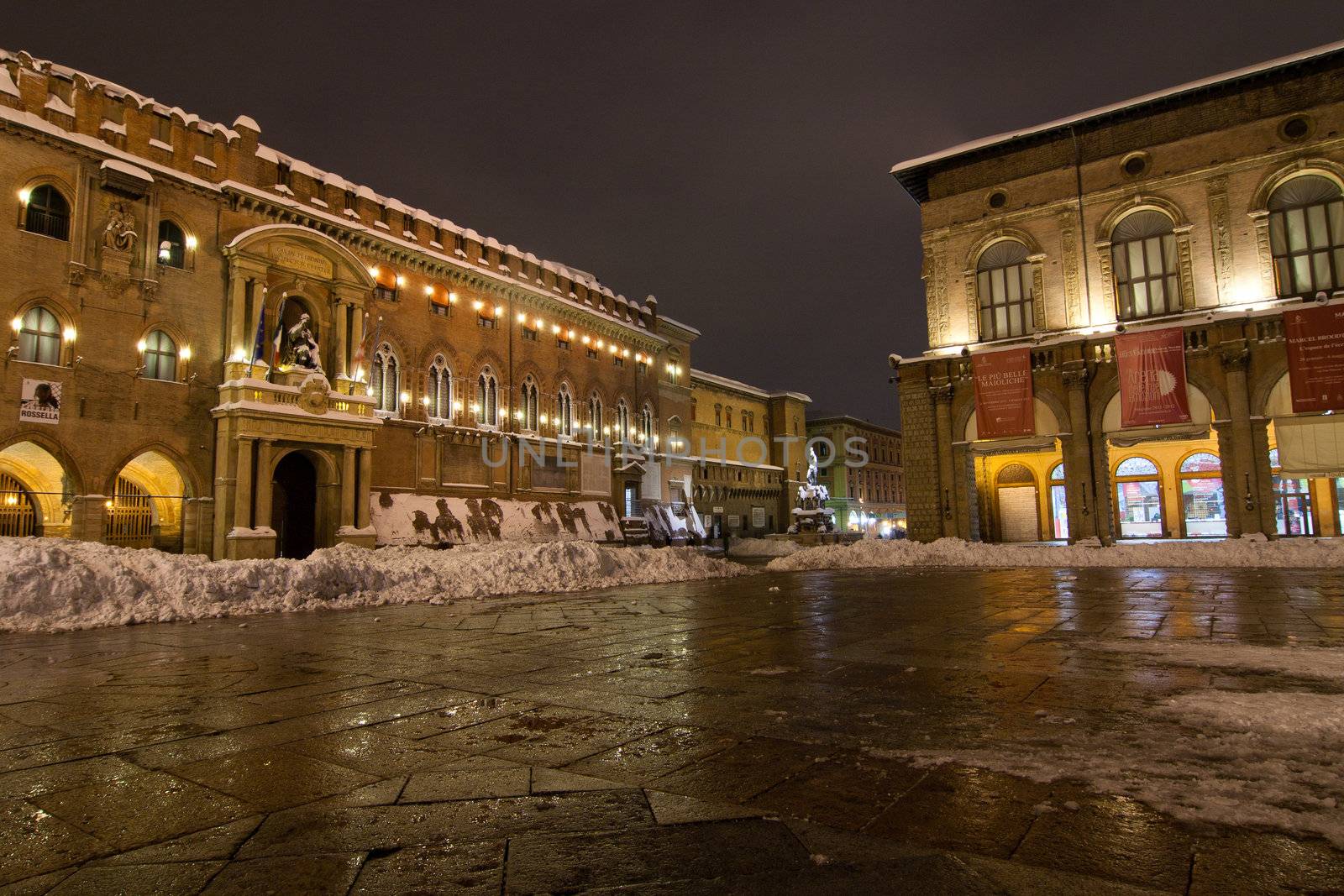 main square of bologna, italy