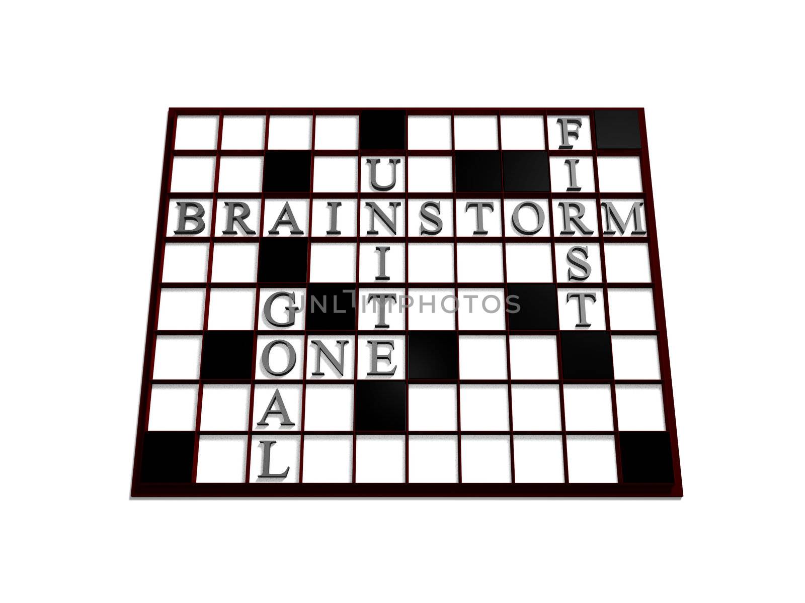 Crossward Puzzle with words about business ideas