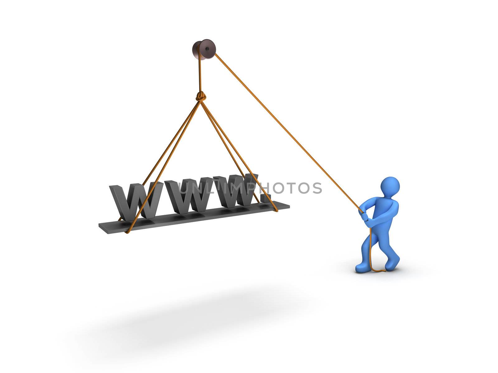3d person uploading a website manually
