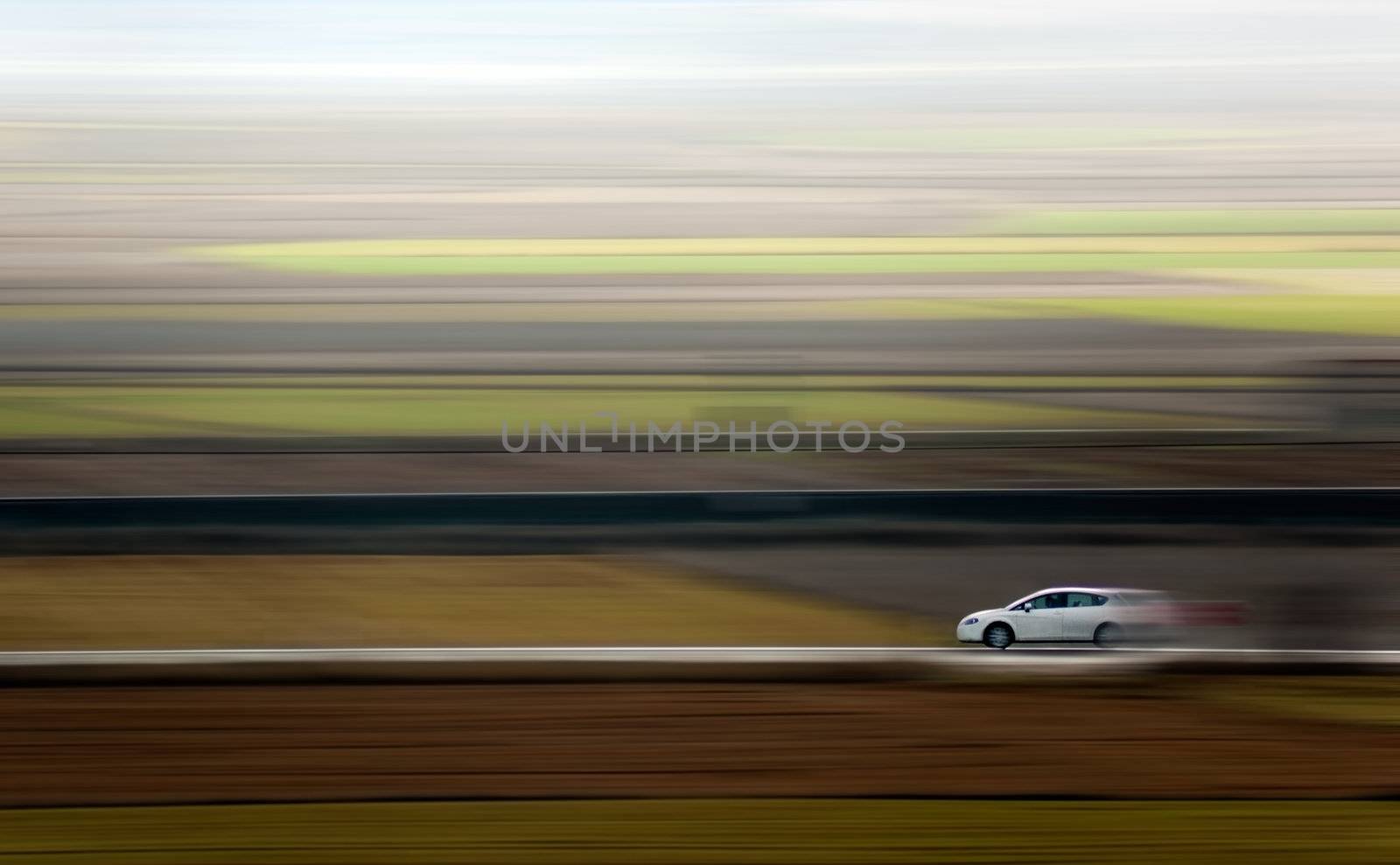 Abstract image of a car and speed