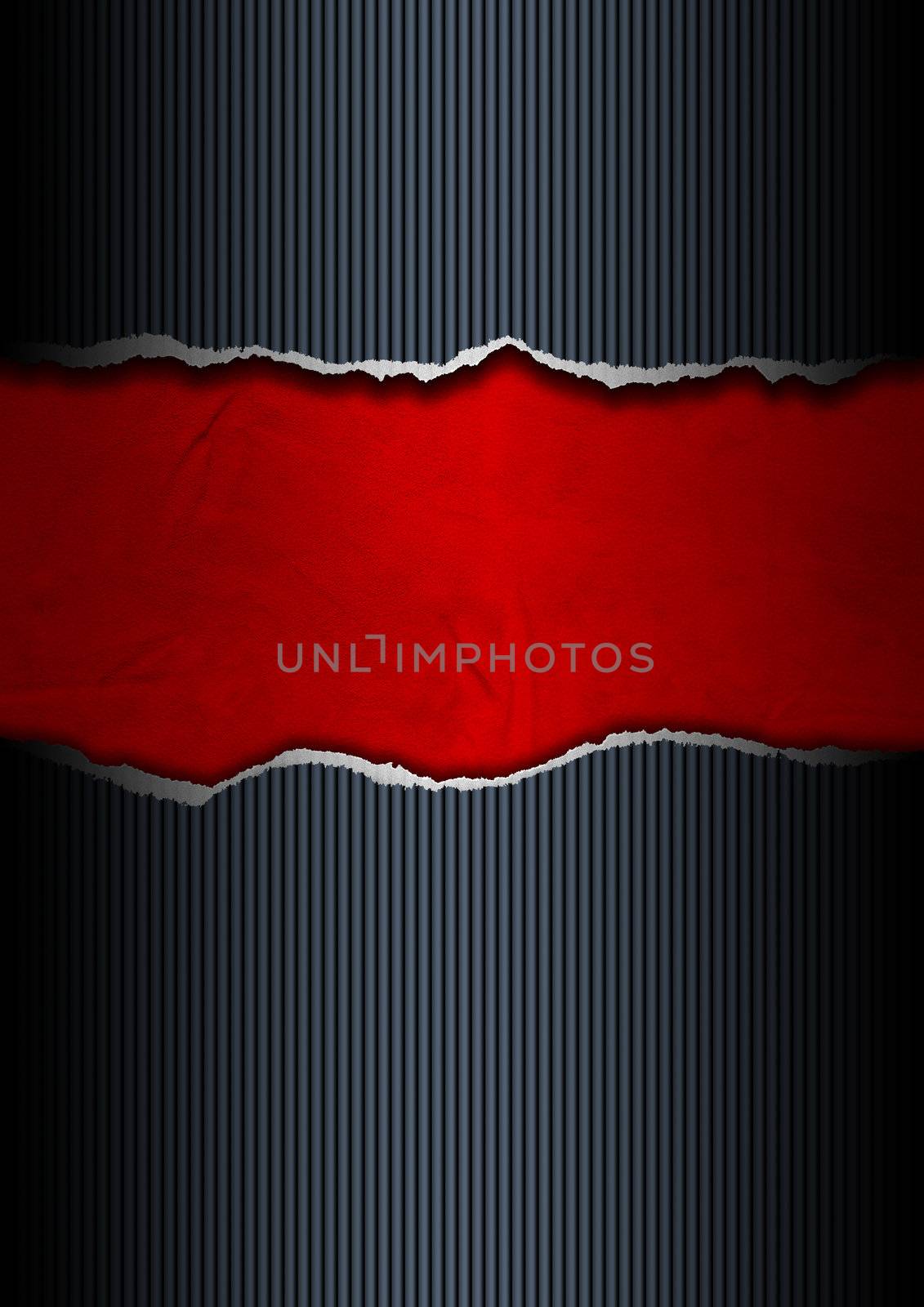 Ripped paper background black and red with space for text
