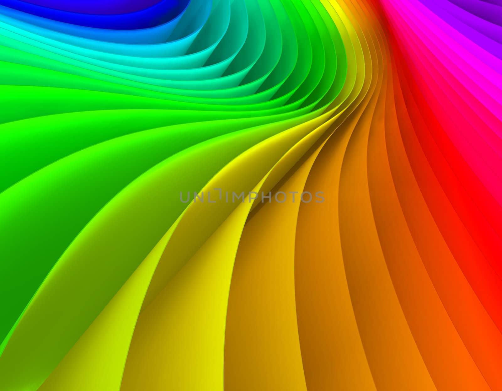 Abstract  3d image of papers colored