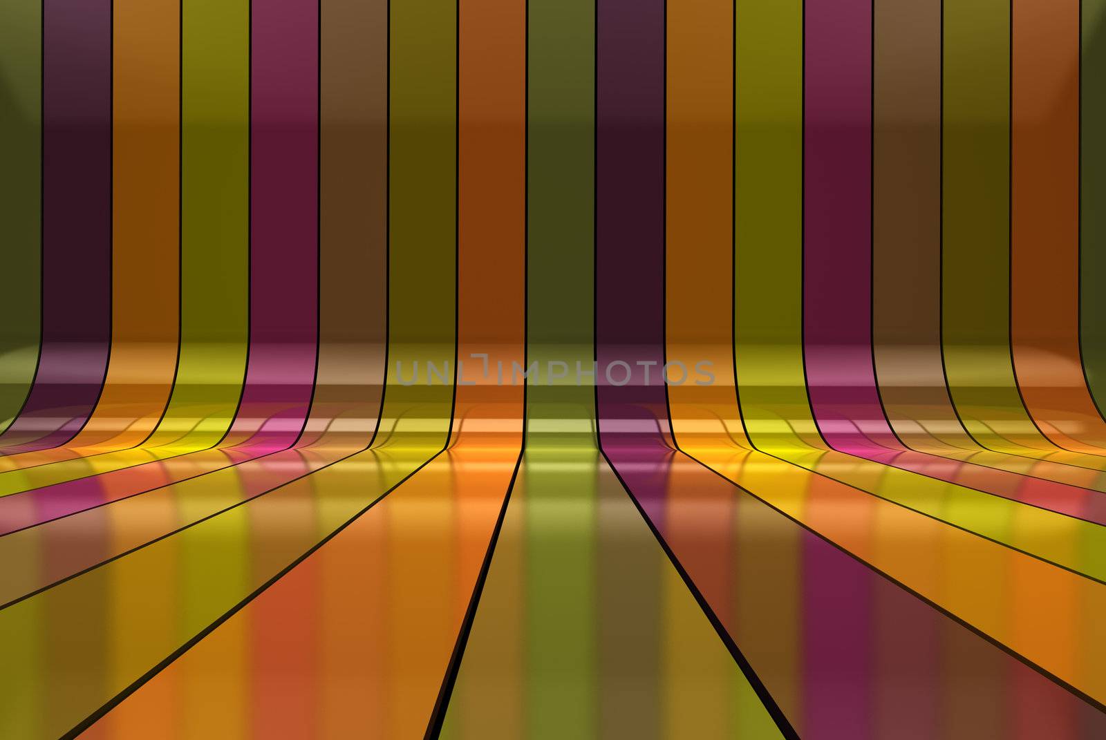 Abstract colorful 3d interior background