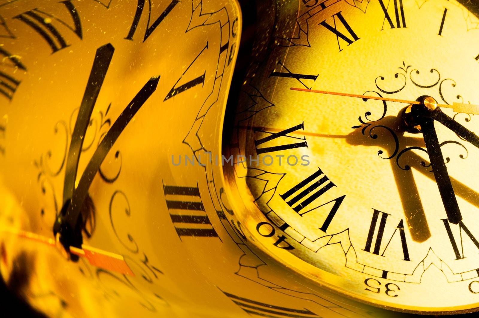 Abstract image of time concept in warm tone