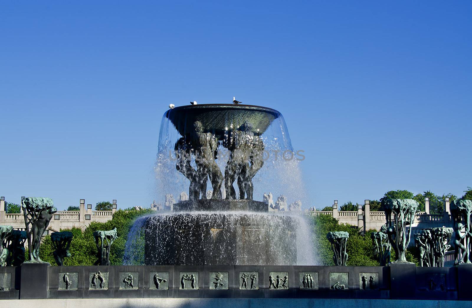 Famous Vigeland park Oslo, Norway