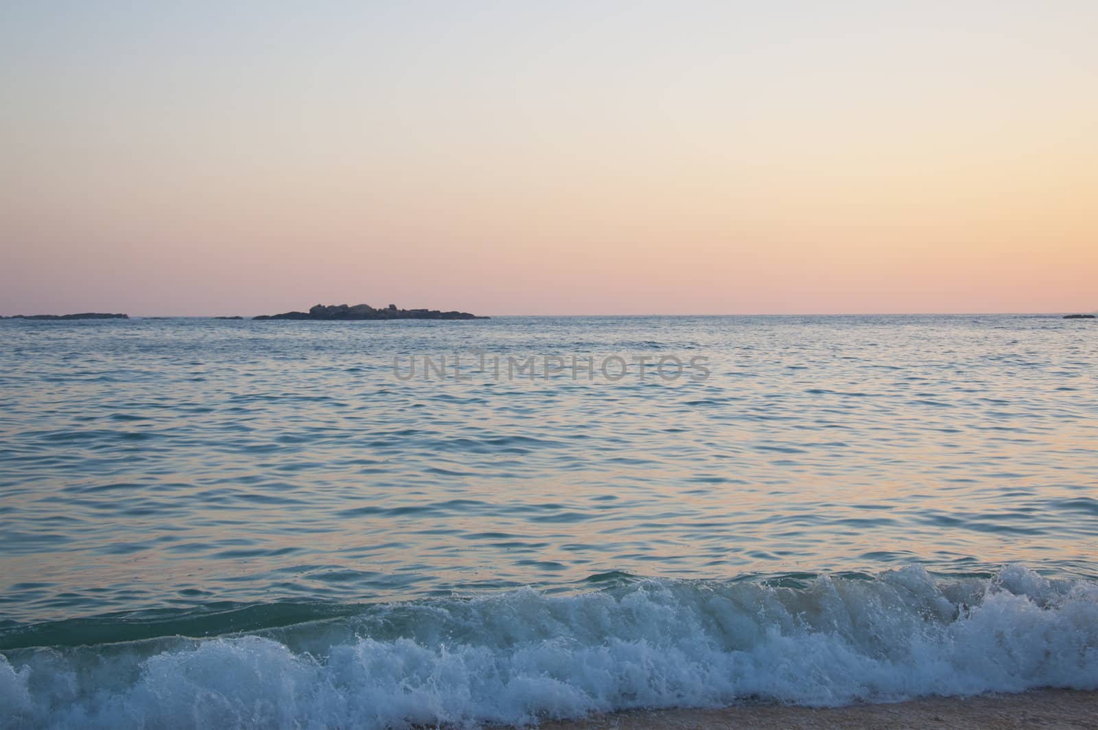 The view of the Indian Ocean from Unawatuna Beach, Sri Lanka