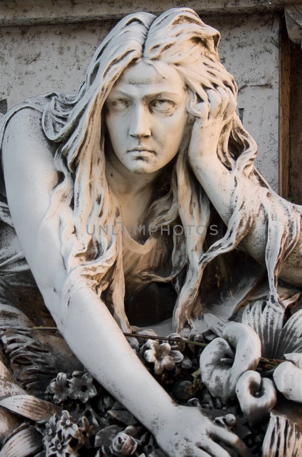 monument of certosa, cemetery of bologna, italy