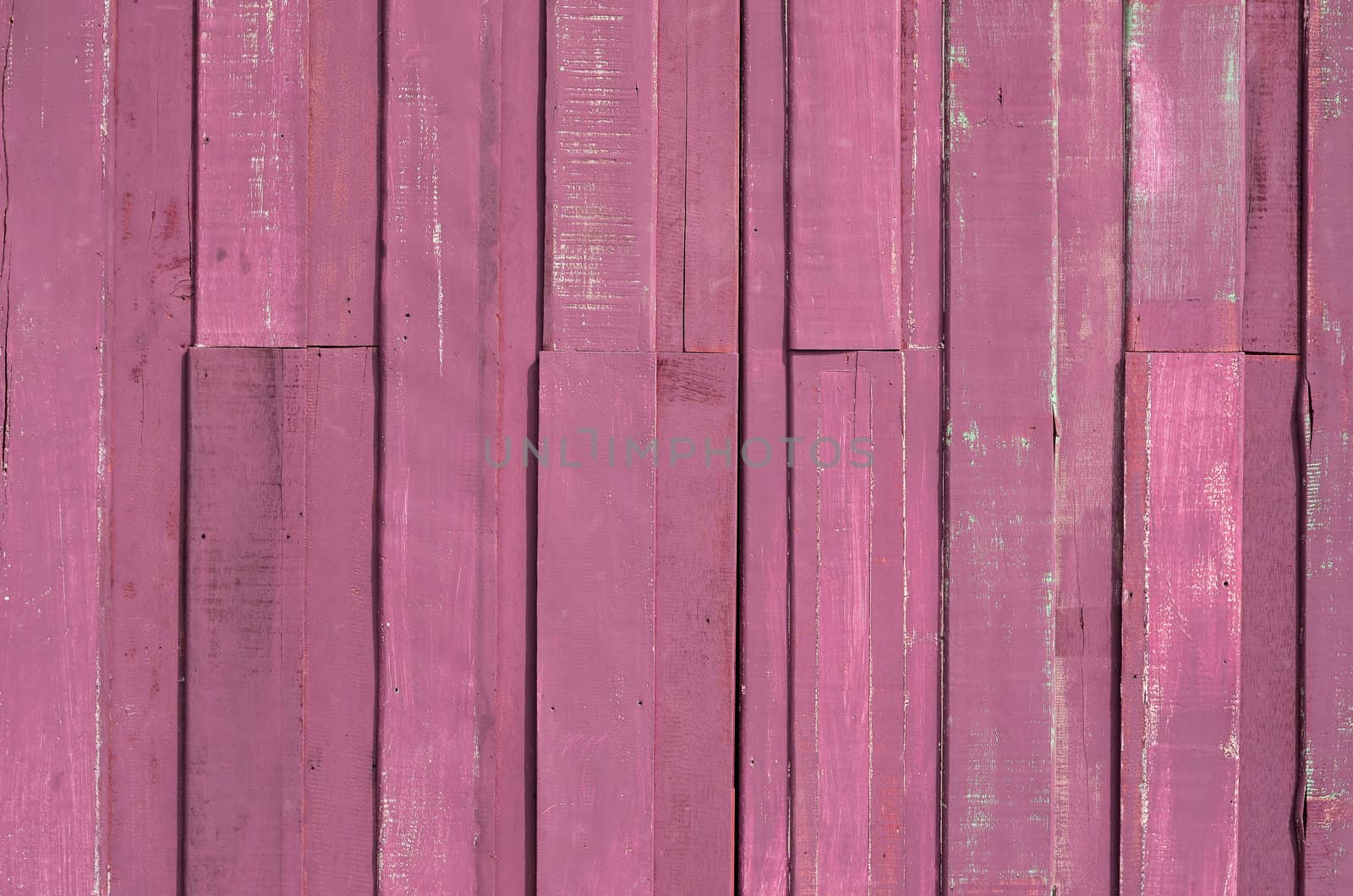 Pink color paint plank wall by nuttakit