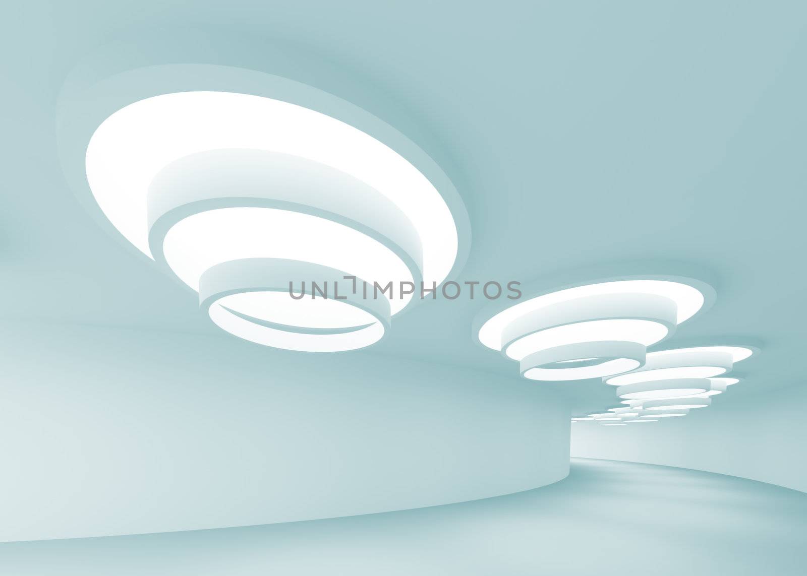 3d Illustration of Modern Abstract Interior Background