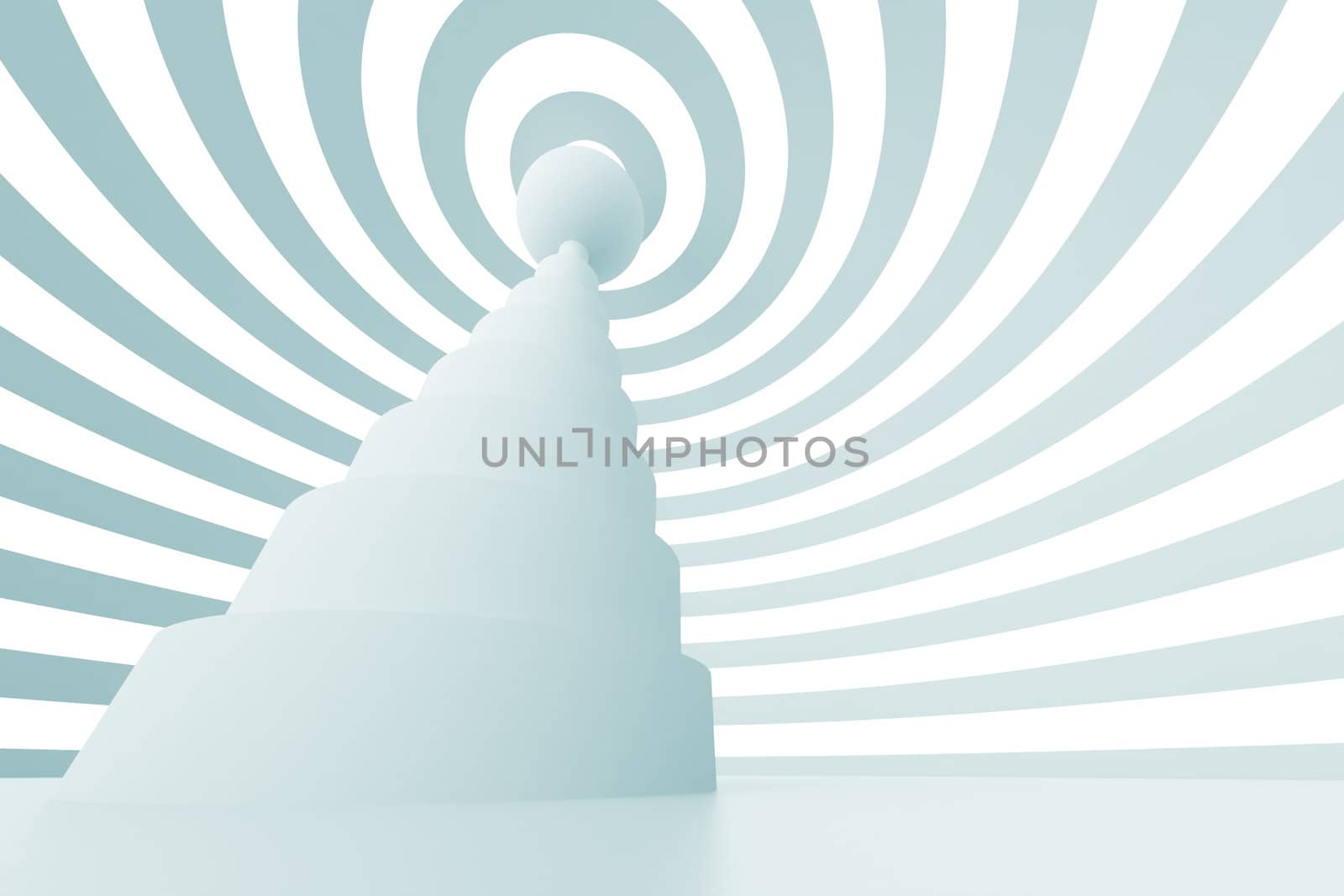 3d Illustration of Blue Wireless Concept Background