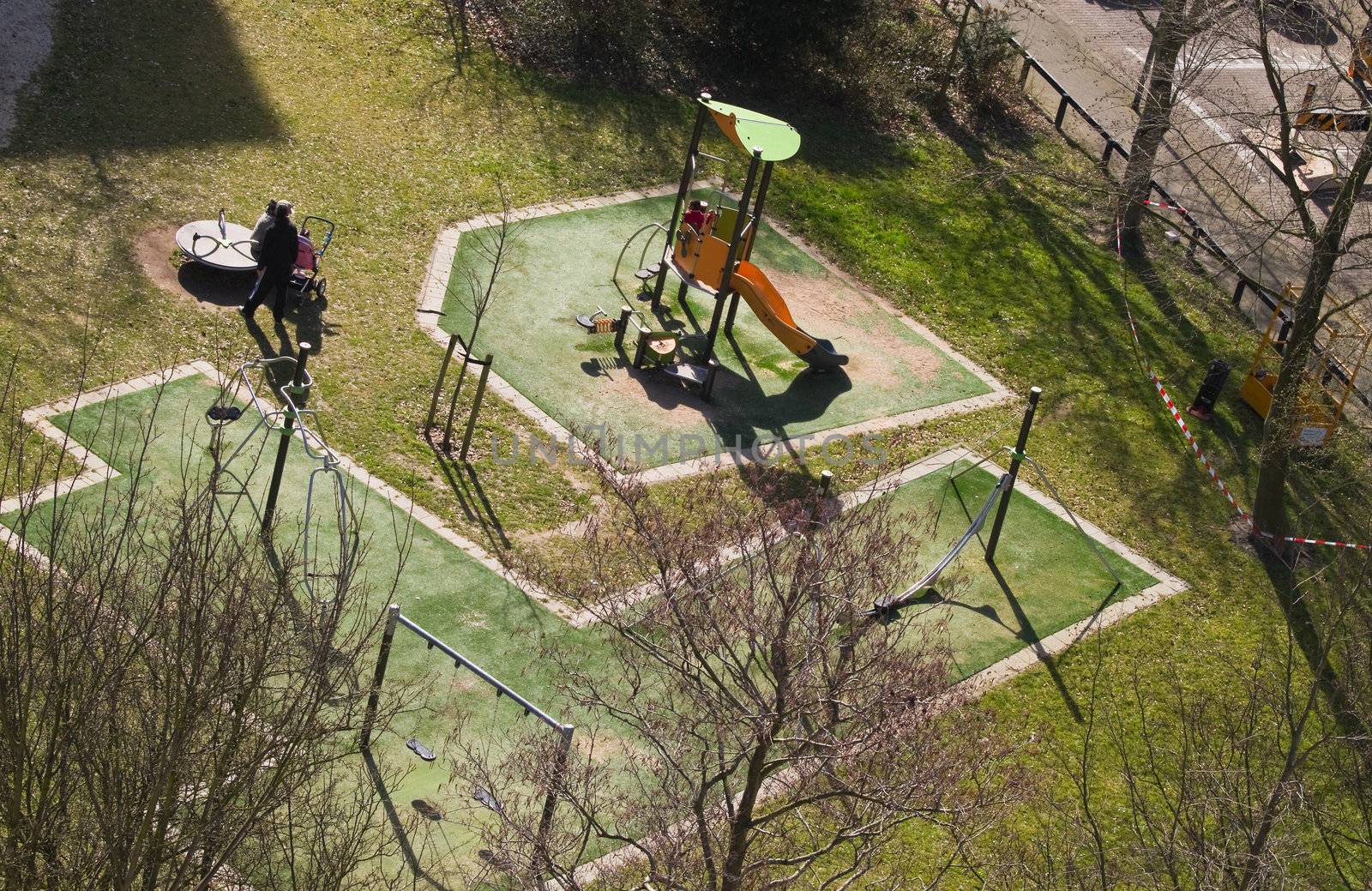 Playground for children as seen from above by Colette