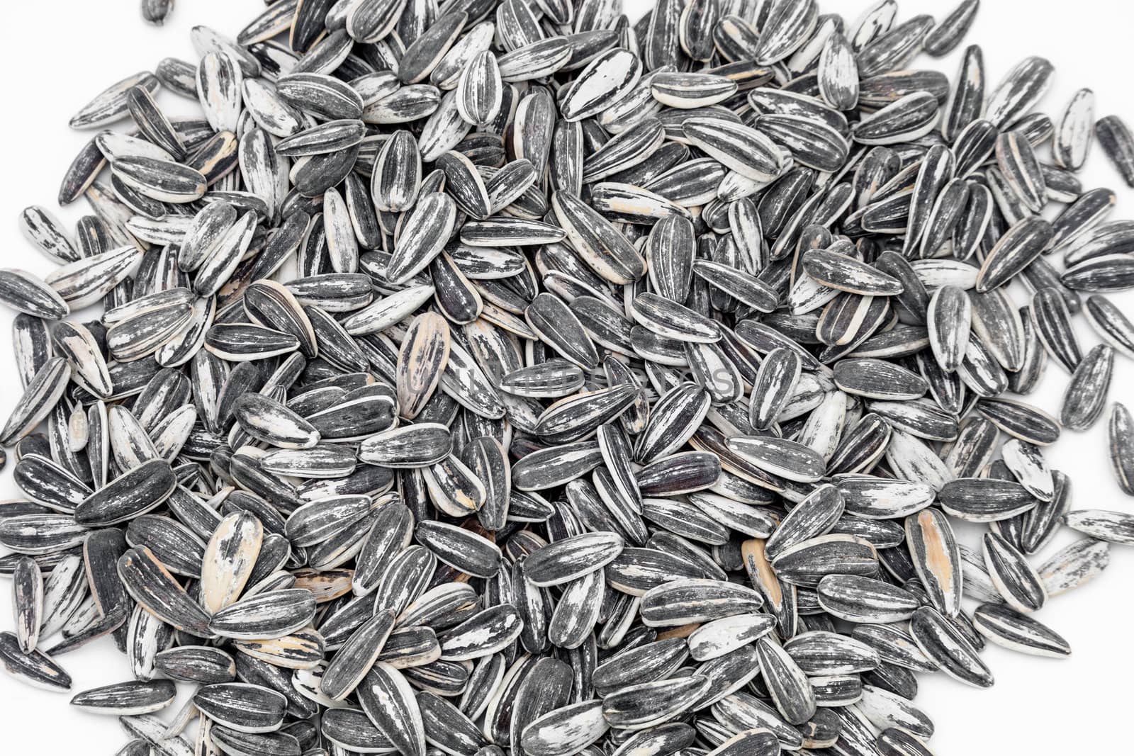 sunflower seeds isolated on white