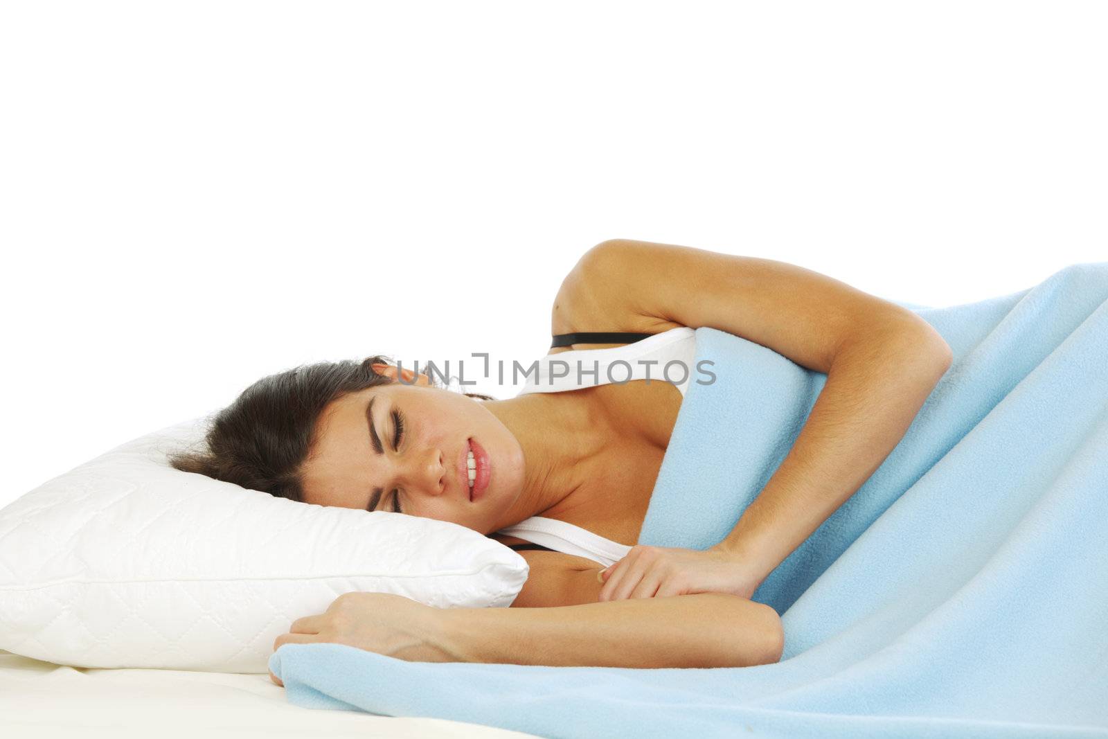 beauty woman sleep on the pillow