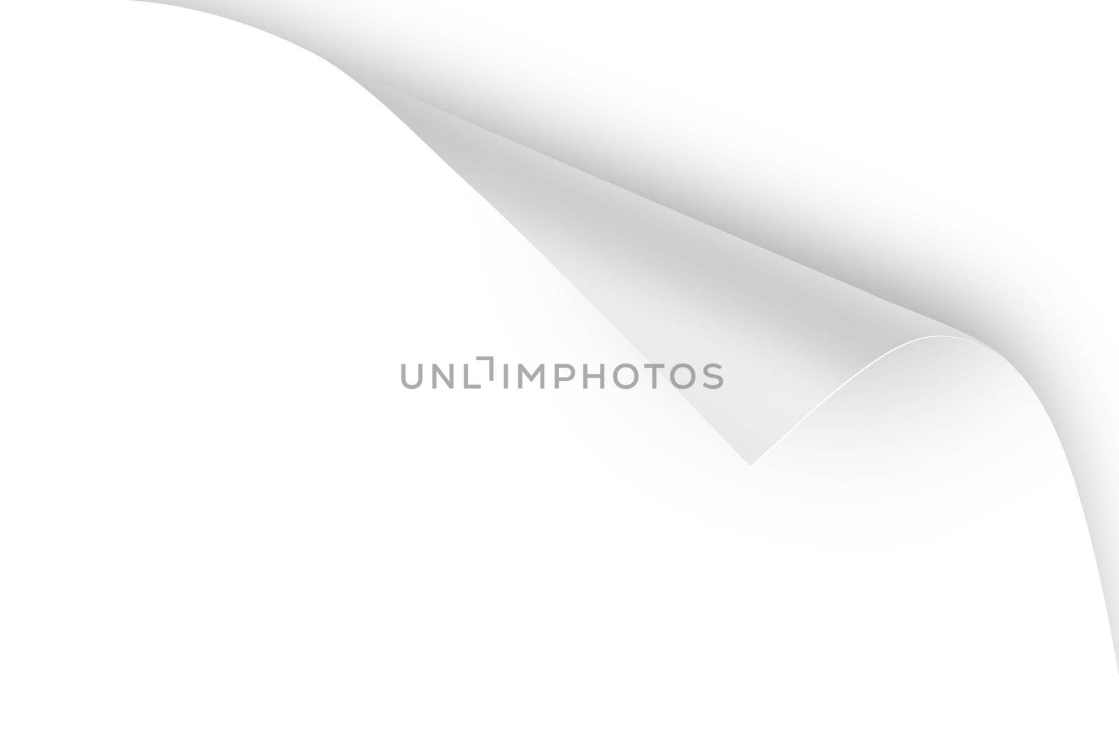 Blank paper sheet with realistic page curl. Set layer mode to multiply to make it into a transparent overlay and apply the shadows.