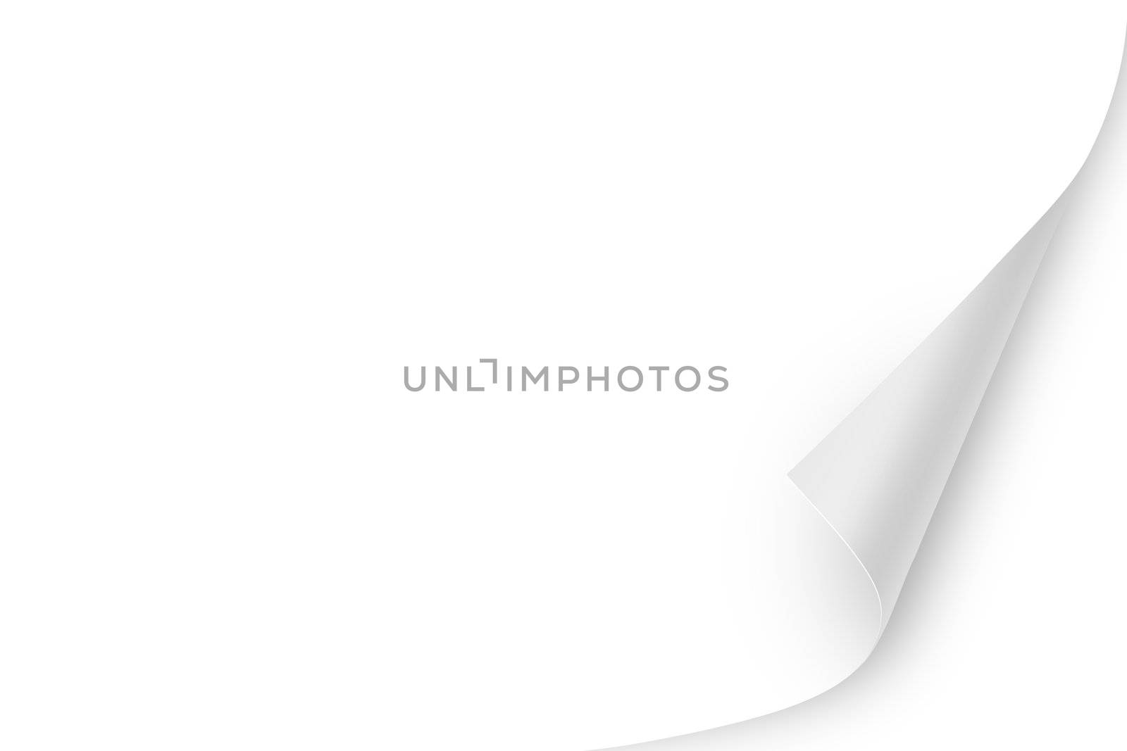 Blank paper sheet with realistic page curl. Set layer mode to multiply to make it into a transparent overlay and apply the shadows.