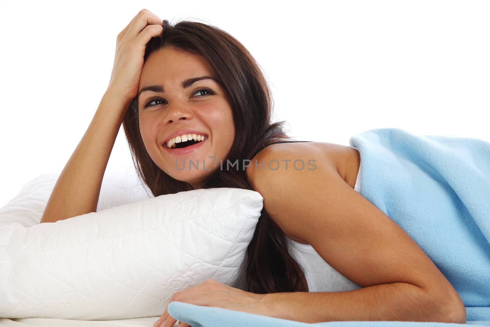 beauty woman sleep on the pillow