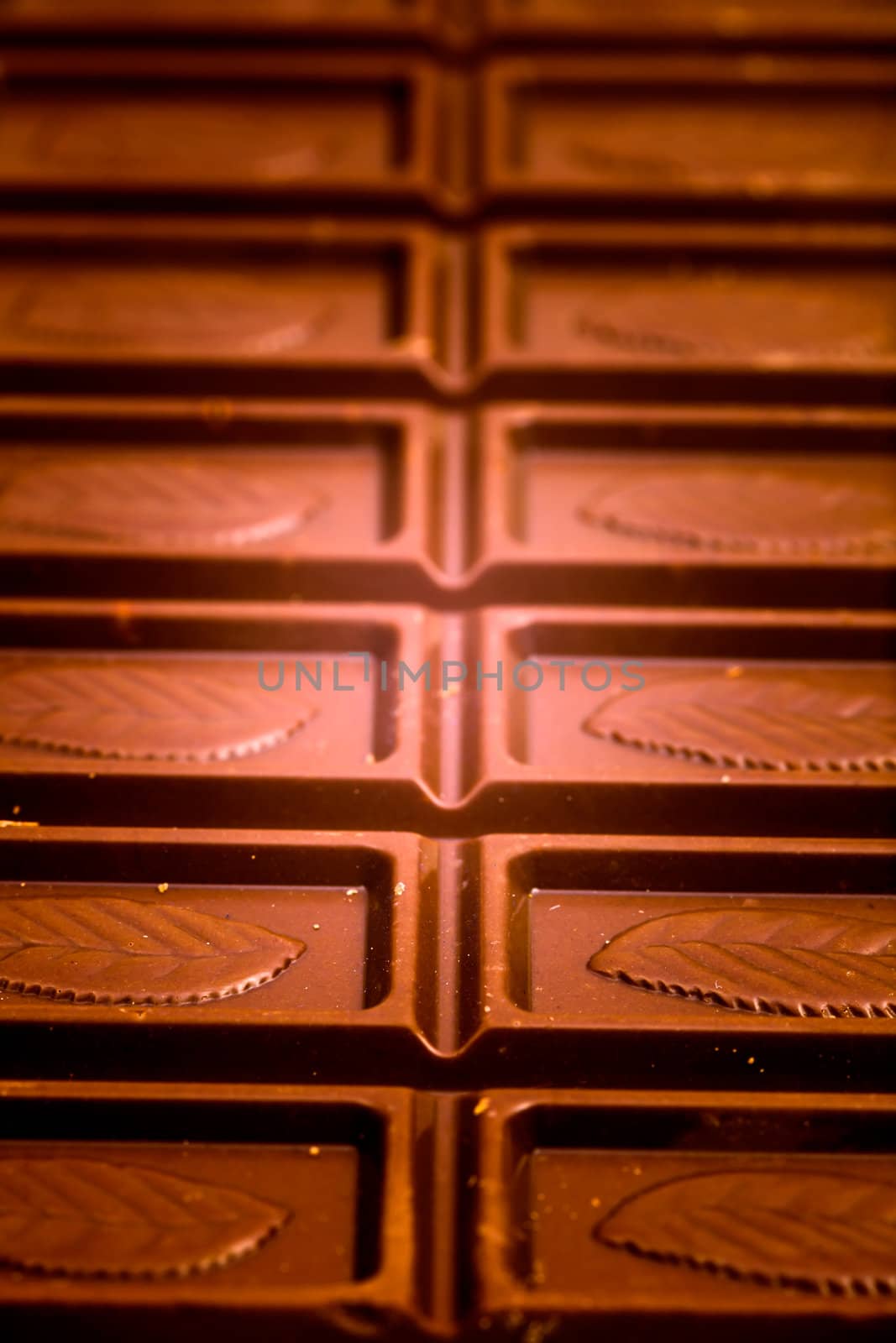 A composition of chocolate bars  ready to eat