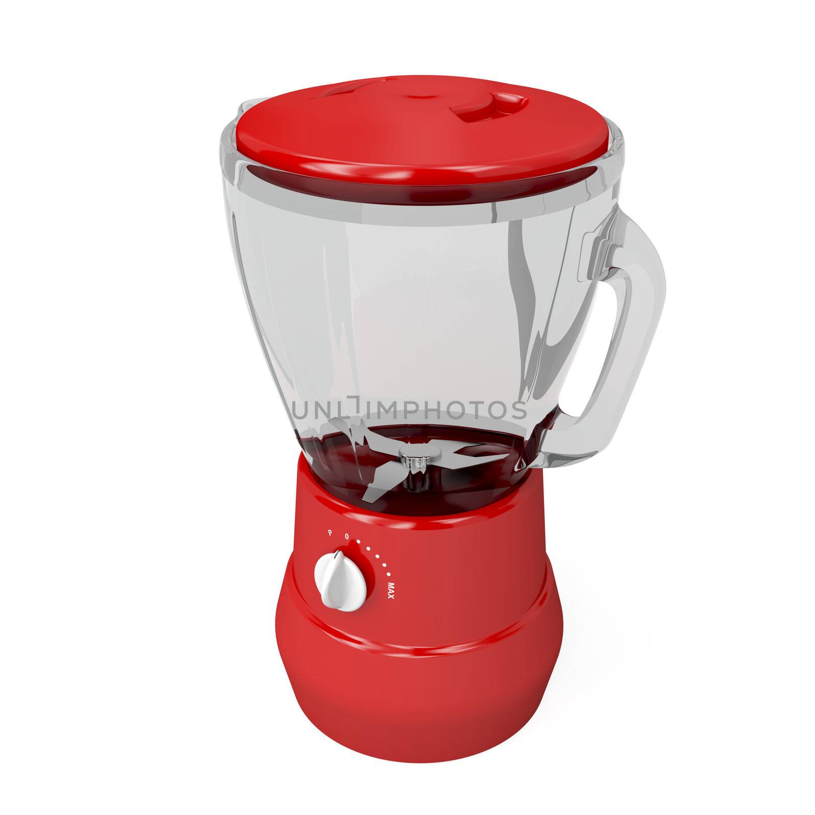 Electric blender on white background