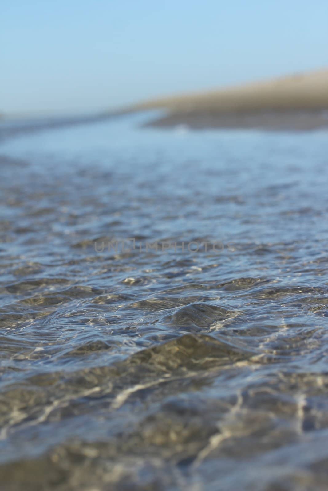 river beach at low tide by Teka77