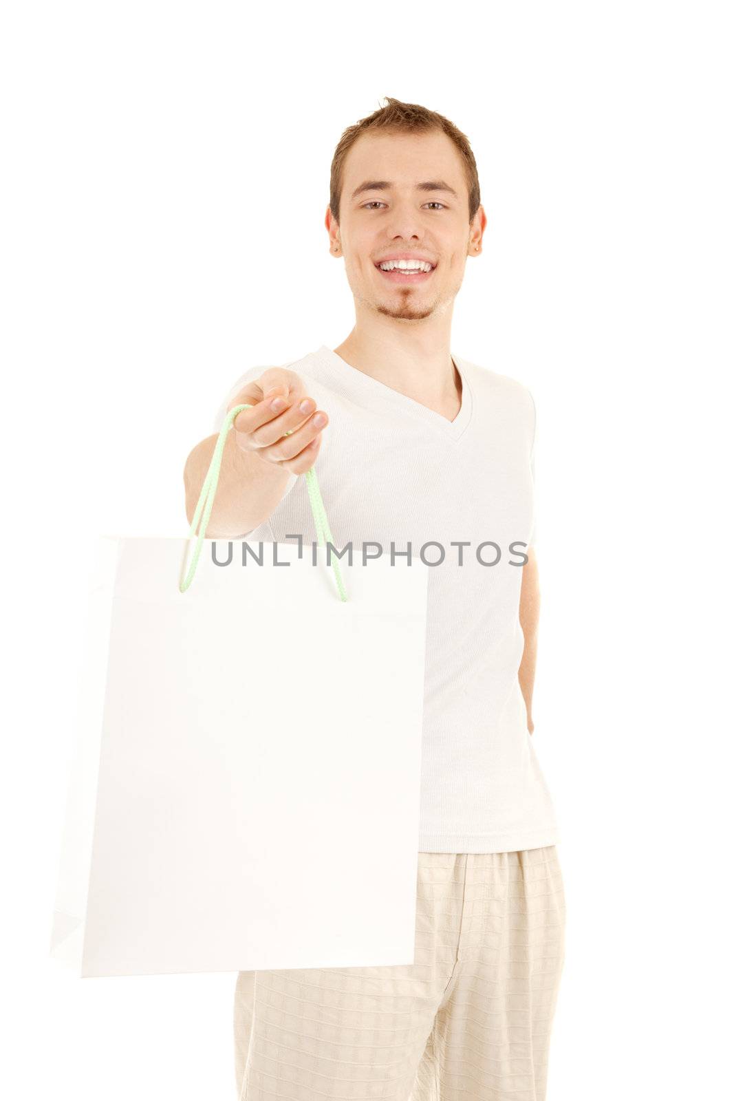 White paper bag from handsome man by iryna_rasko