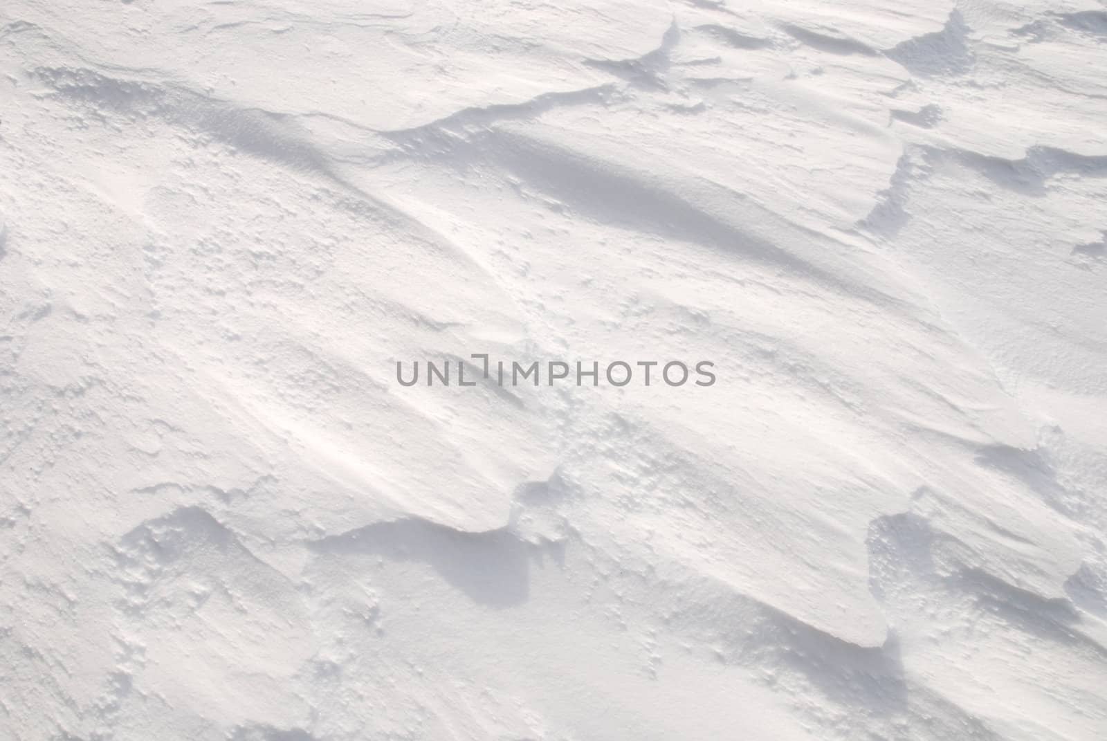 Texture of a fresh fallen snow on a field