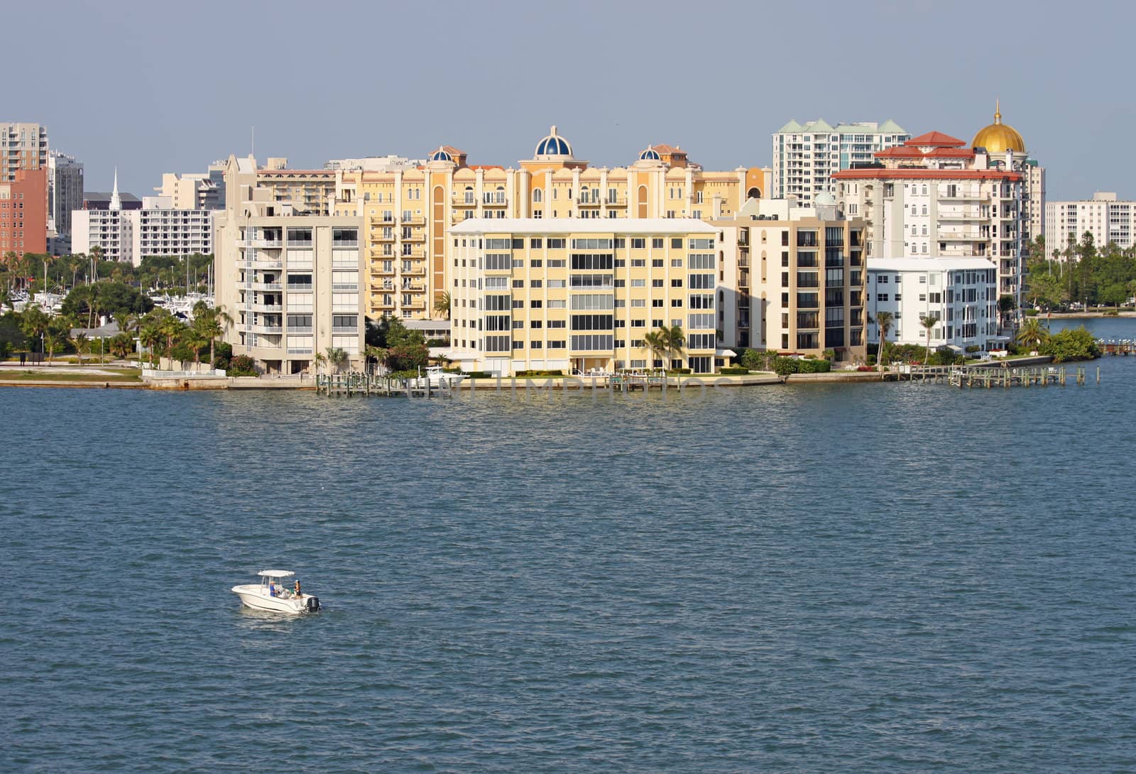 Partial skyline of Sarasota, Florida, viewed from the water by sgoodwin4813