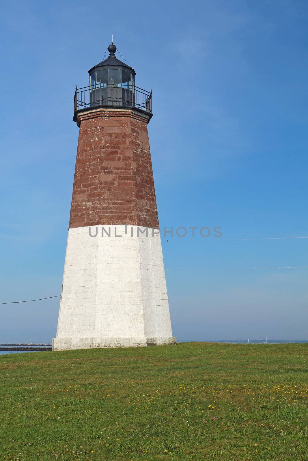 The Point Judith light and associated buidings near Narragensett, Rhode Island vertical