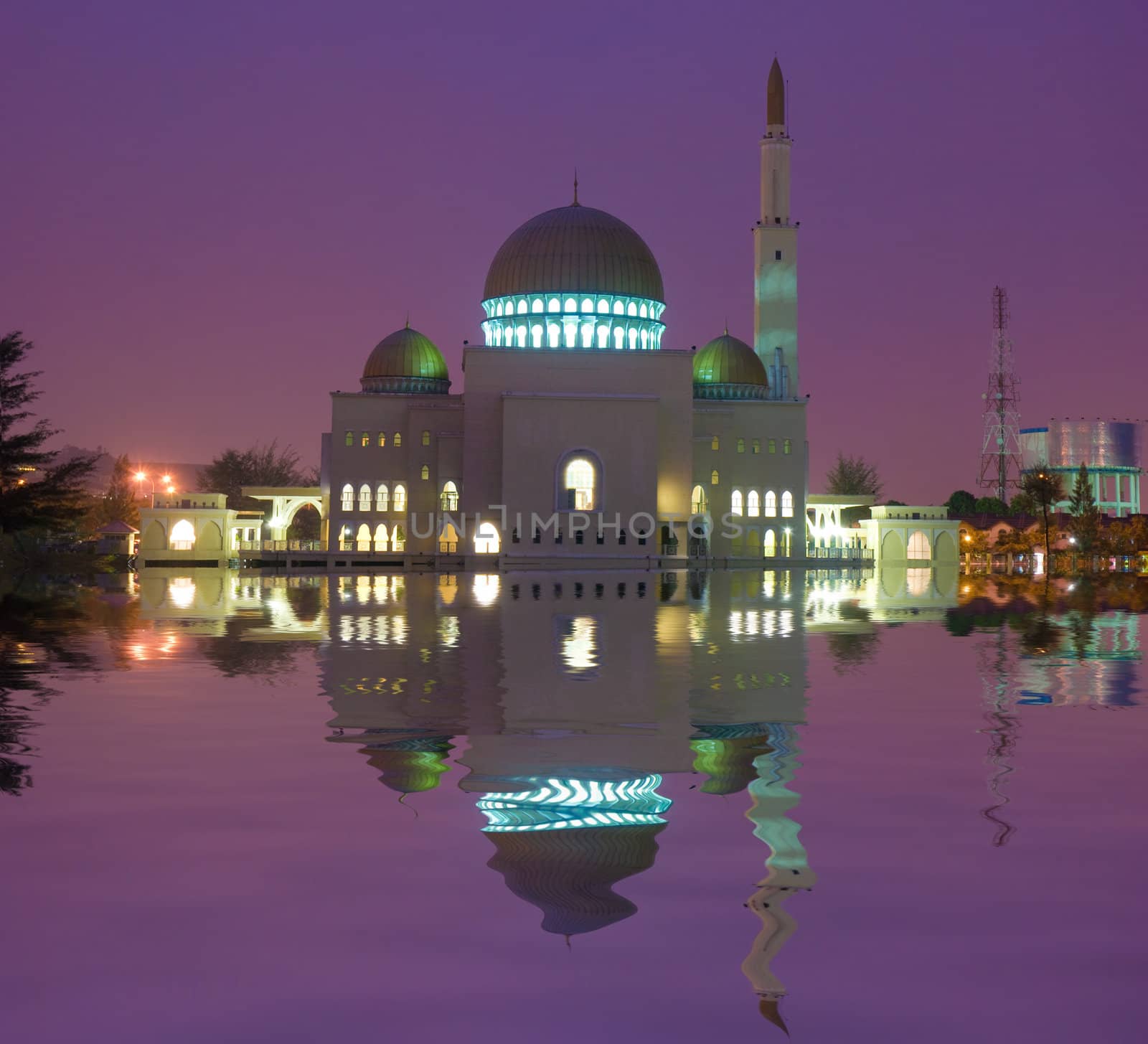 mosque with reflection