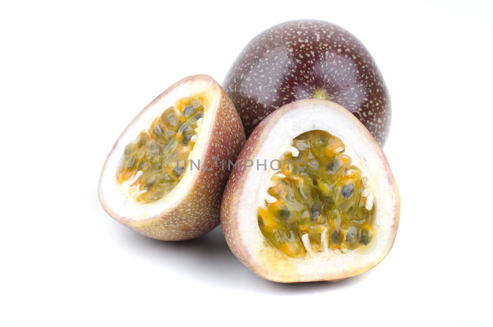 halved passion fruit 