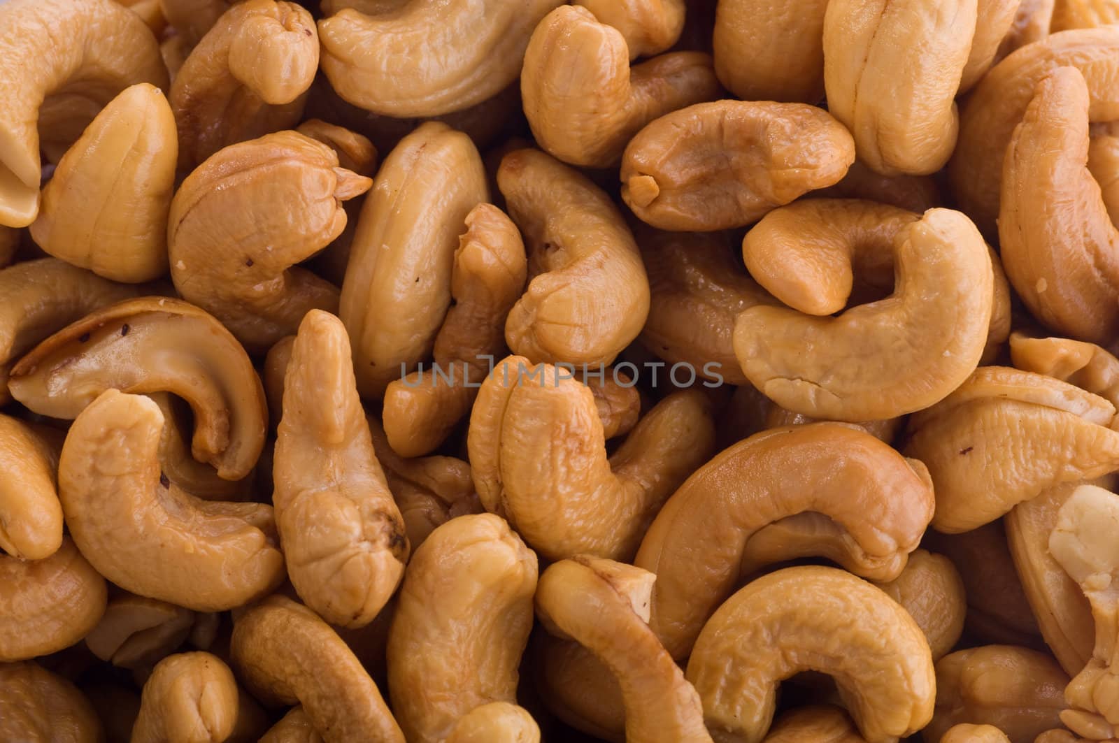 a pile of cashewnuts