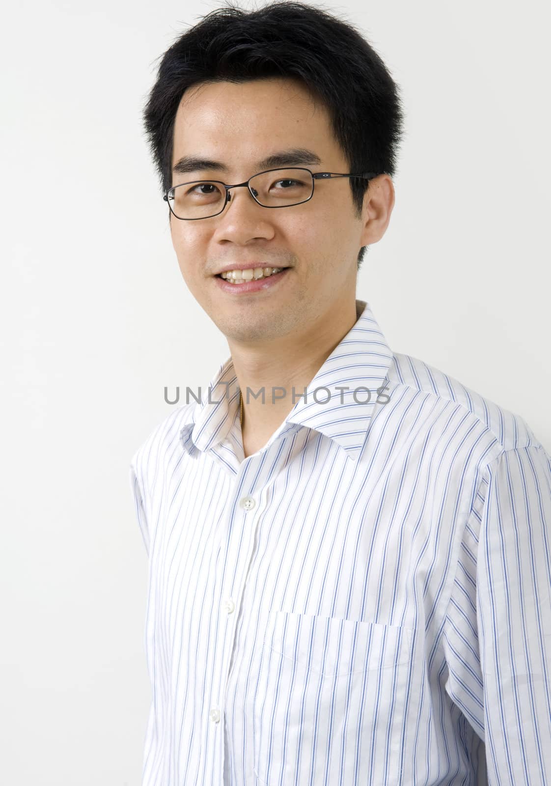 close up photo of asian business man smiling