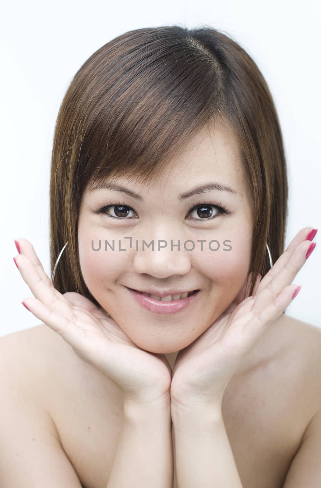 close up photo of a beautiful asian girl