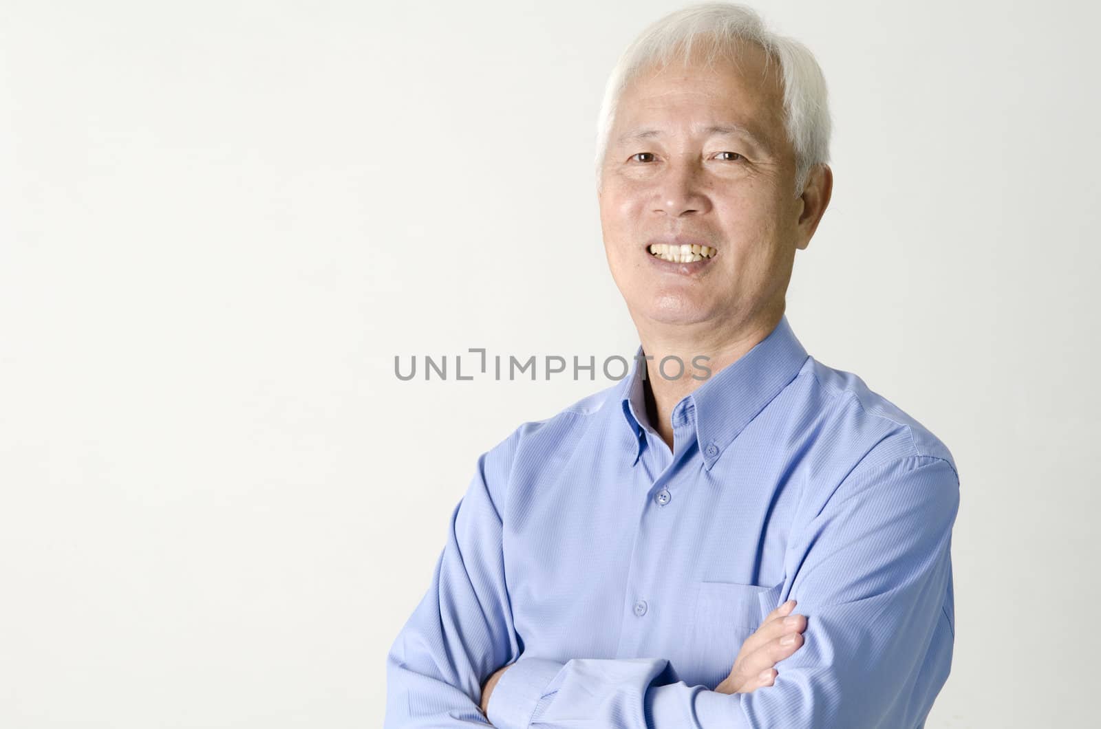 close up shot of senior asian business man 