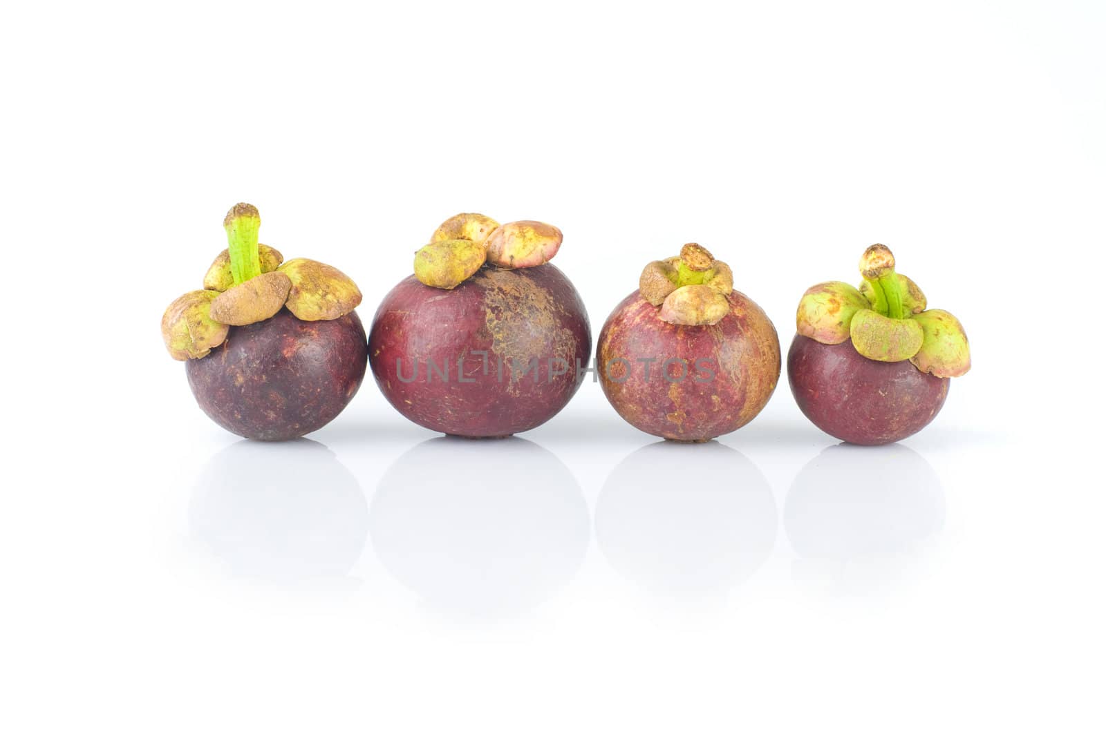 mangosteen fruit  with white background