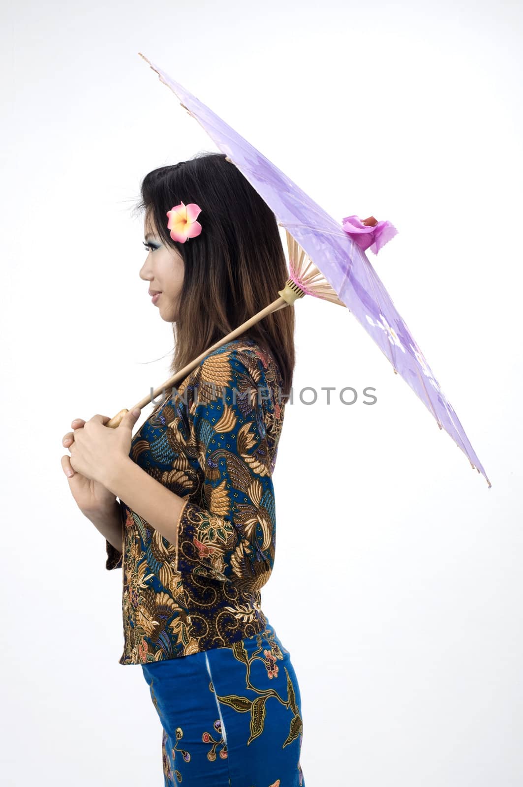 asian malaysian girl with kebaya dress