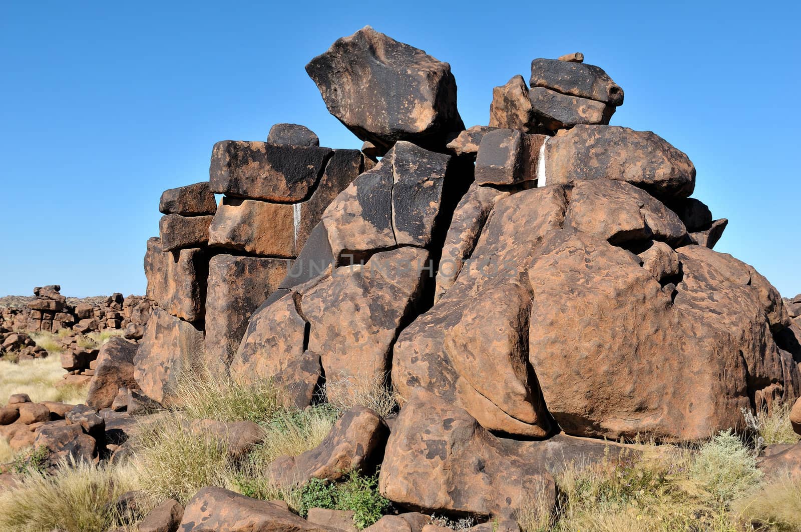 Rock formation at Giant's playground near Keetmanshoop, Namibia 