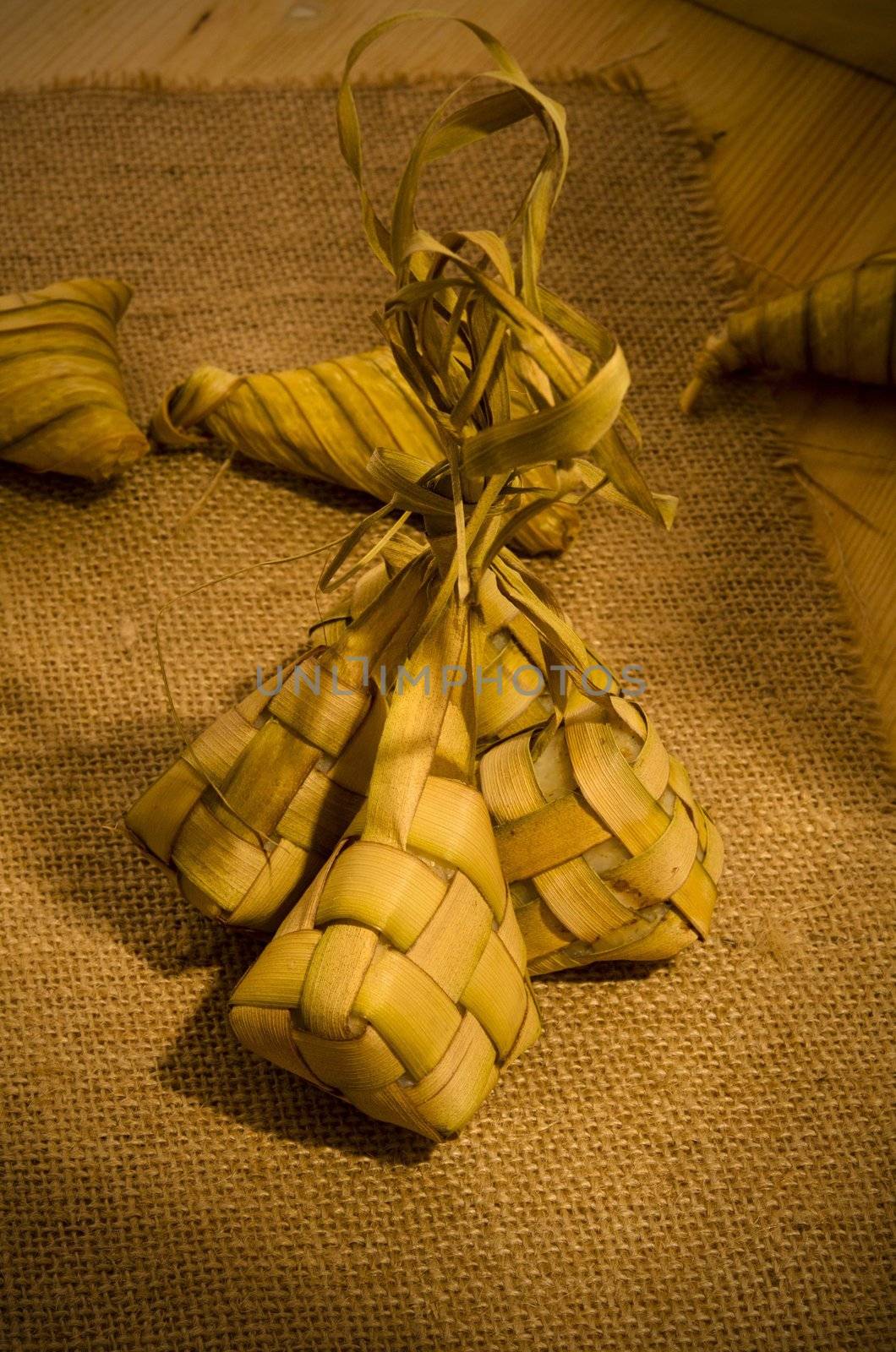 Ketupat: South East Asian rice cakes bundle, often prepared for  by yuliang11