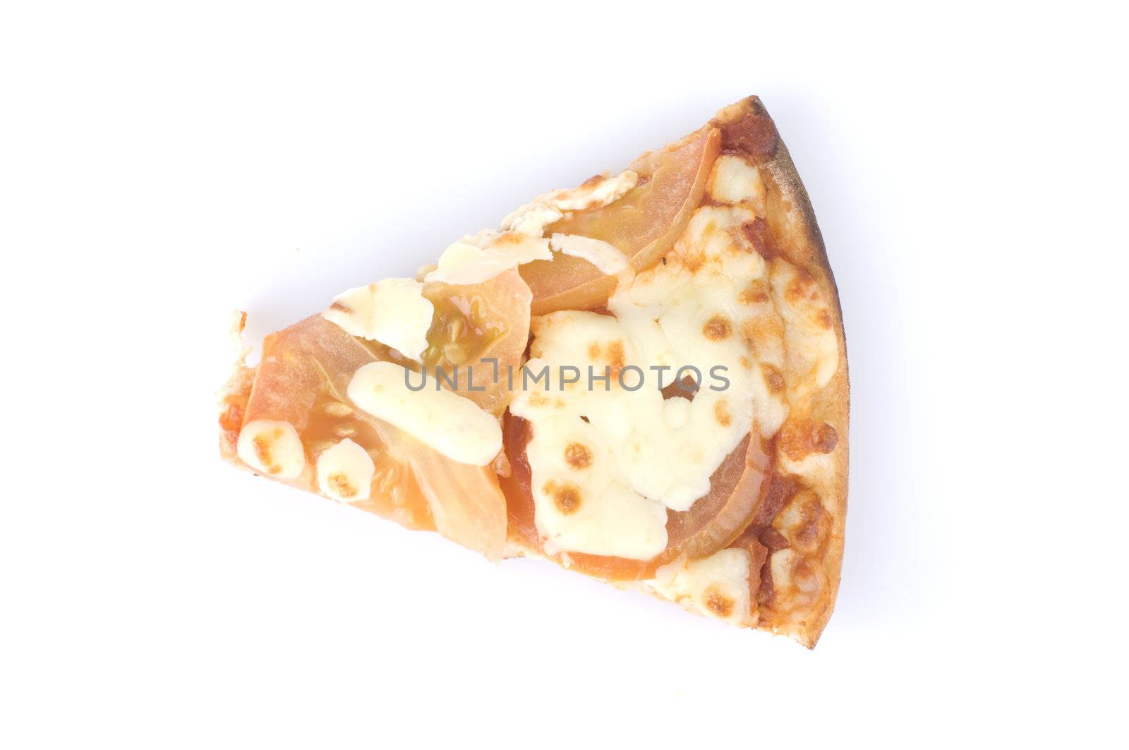 isolated single piece of pizza
