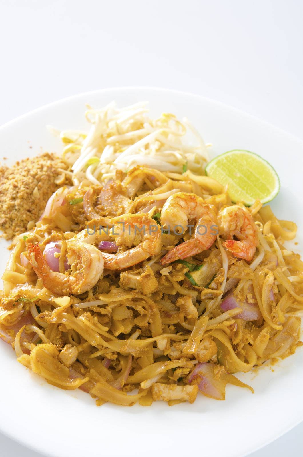 Thai food style , stir-fried rice noodles (Pad Thai)
