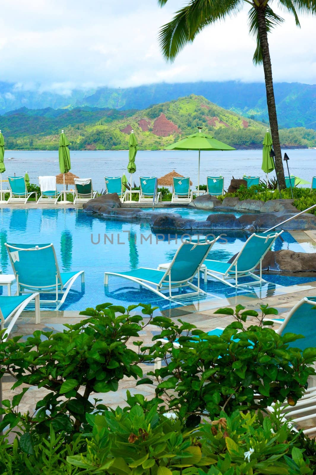 Resort Pool on the Island of Kauai by pixelsnap
