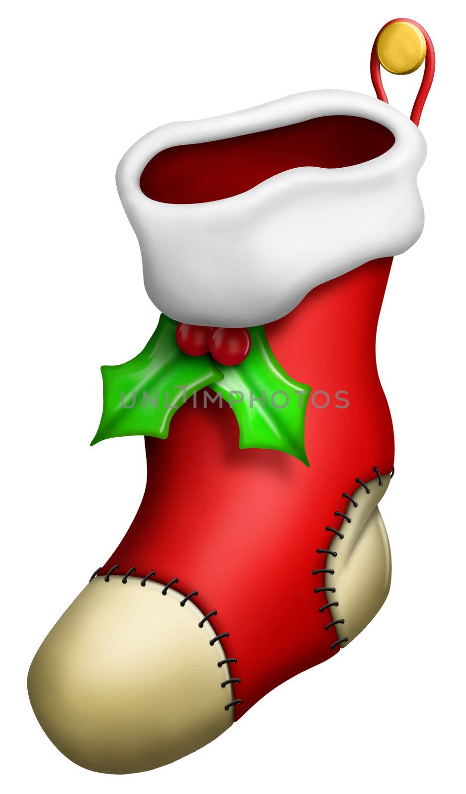 Whimsical Cartoon Christmas Stocking Empty by komodoempire