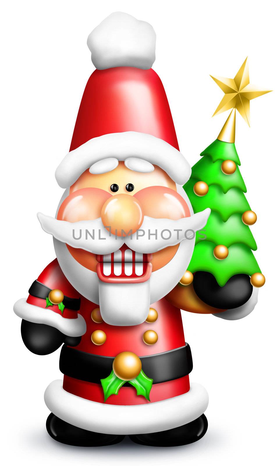 Whimsical Cartoon Santa Nutcracker by komodoempire