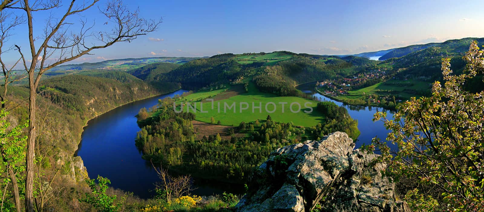 Horseshoe bend of the river Vltava in the Czech republic