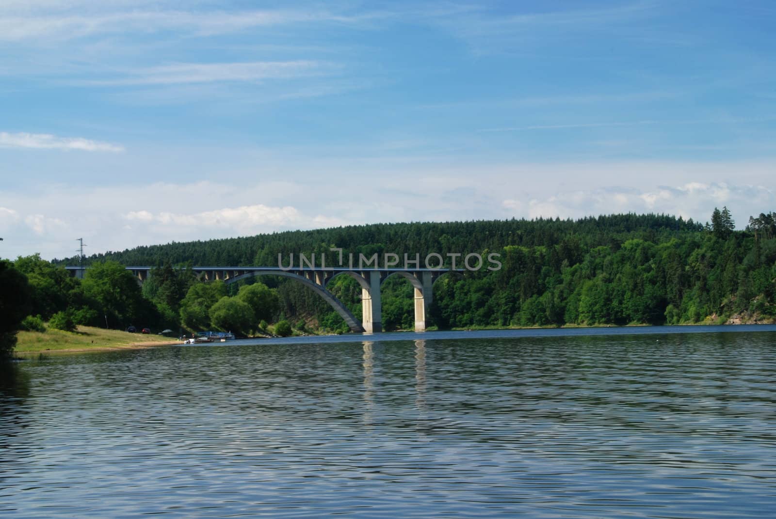   Ancient chain bridge - the oldest bridge of this type in Czech Republic        