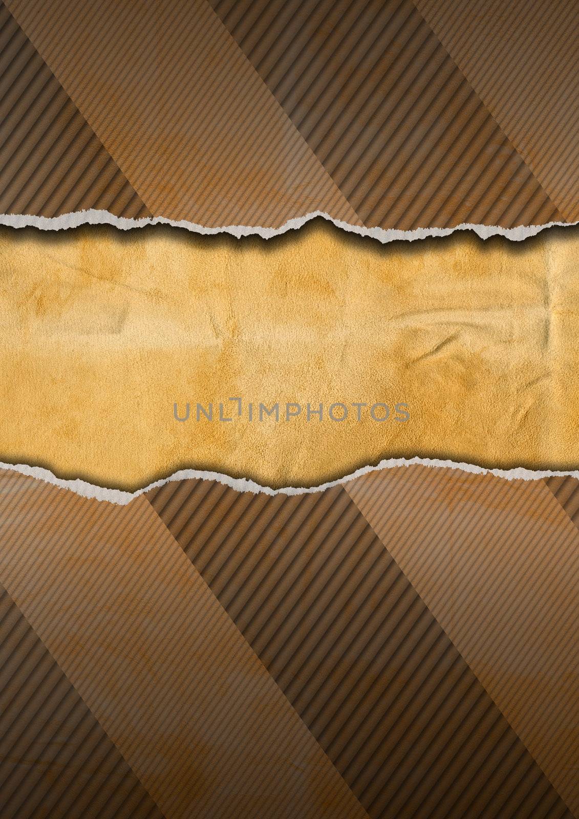 Cracked cardboard vintage background with space for message
