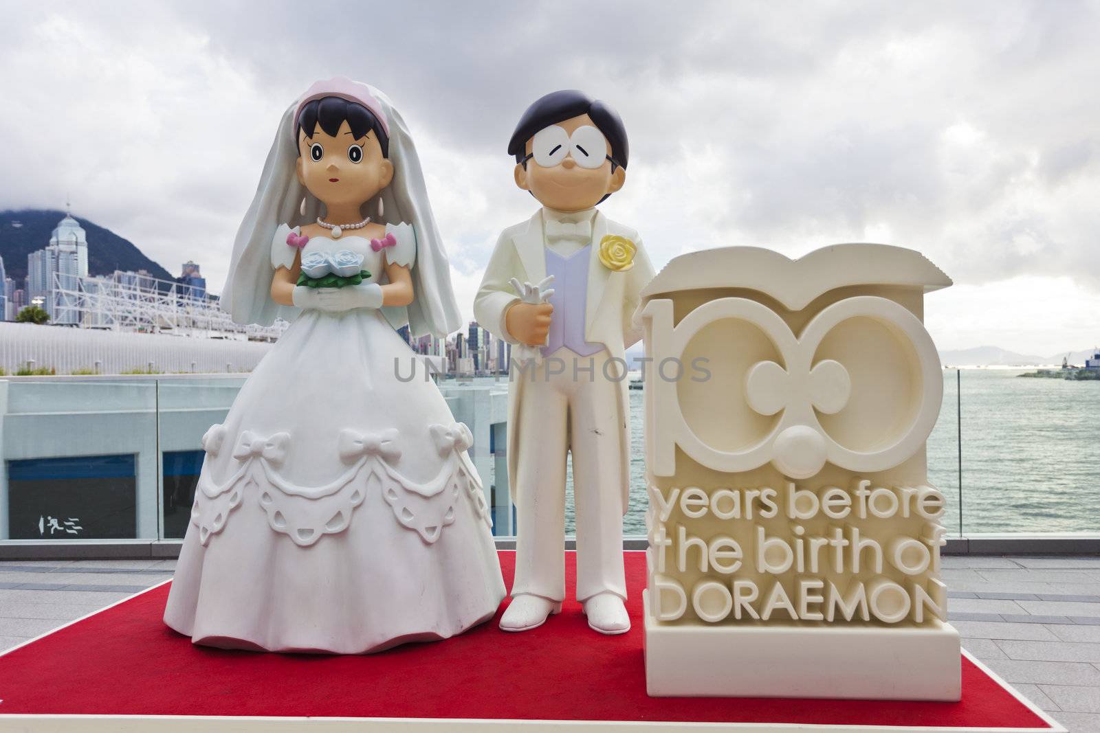 HONG KONG - AUG 13: Hong Kong Largest Doraemon Exhibition is appearing in Harbour city, Hong Kong on 13 August, 2012. It is the early celebration of Doraemon's birth – 100 years early.