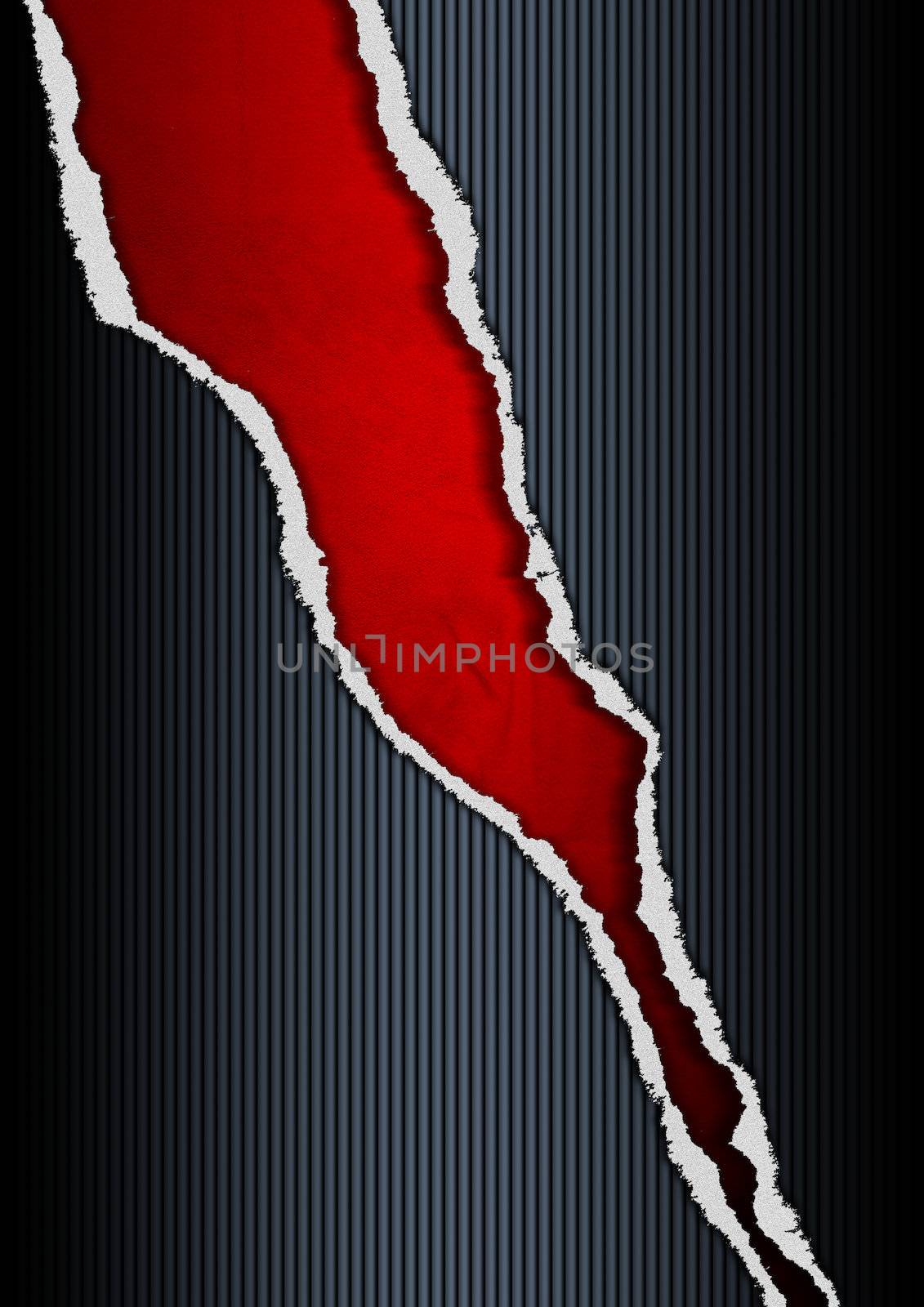 Ripped paper background black and red with space for text
